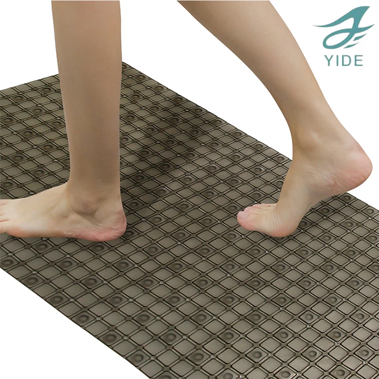 YIDE high quality Waterproof  Super Suction Custom Color Bath Rug PVC New Design Bath Mat Non Slip