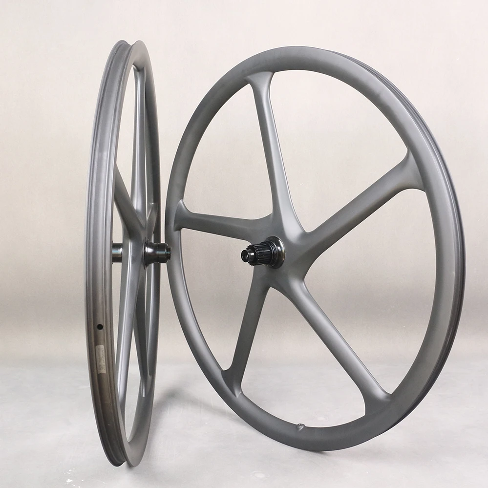 Full carbon 5 spokes 29er wheels for MTB/road/disc/track/bike carbon wheels carbon rims Tubeless wheelset weave TR5D-29er