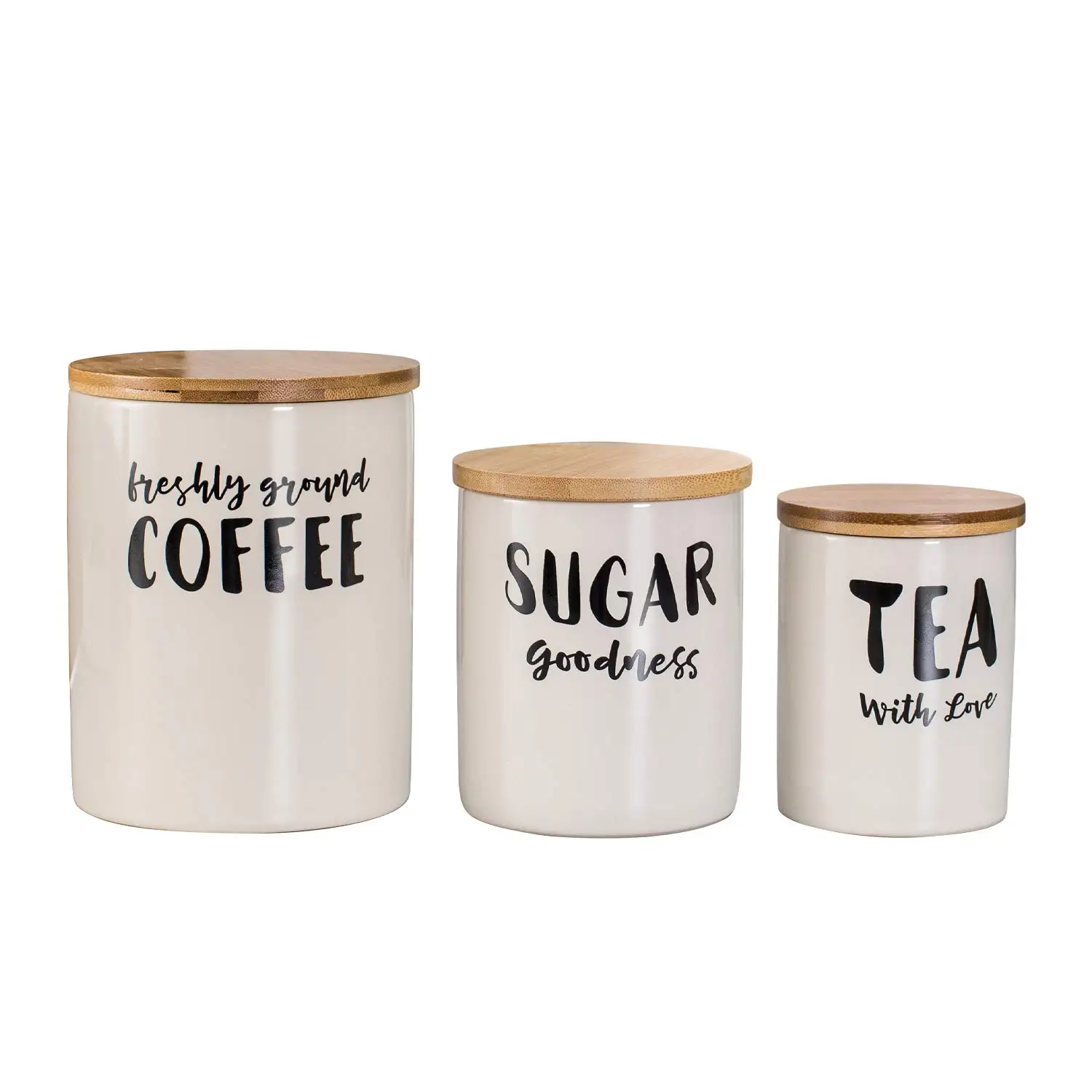 Custom Kitchen Cereal Food Storage Container Tea Sugar Canisters Coffee White Ceramic Cookie Spice Jar with Seal Lid