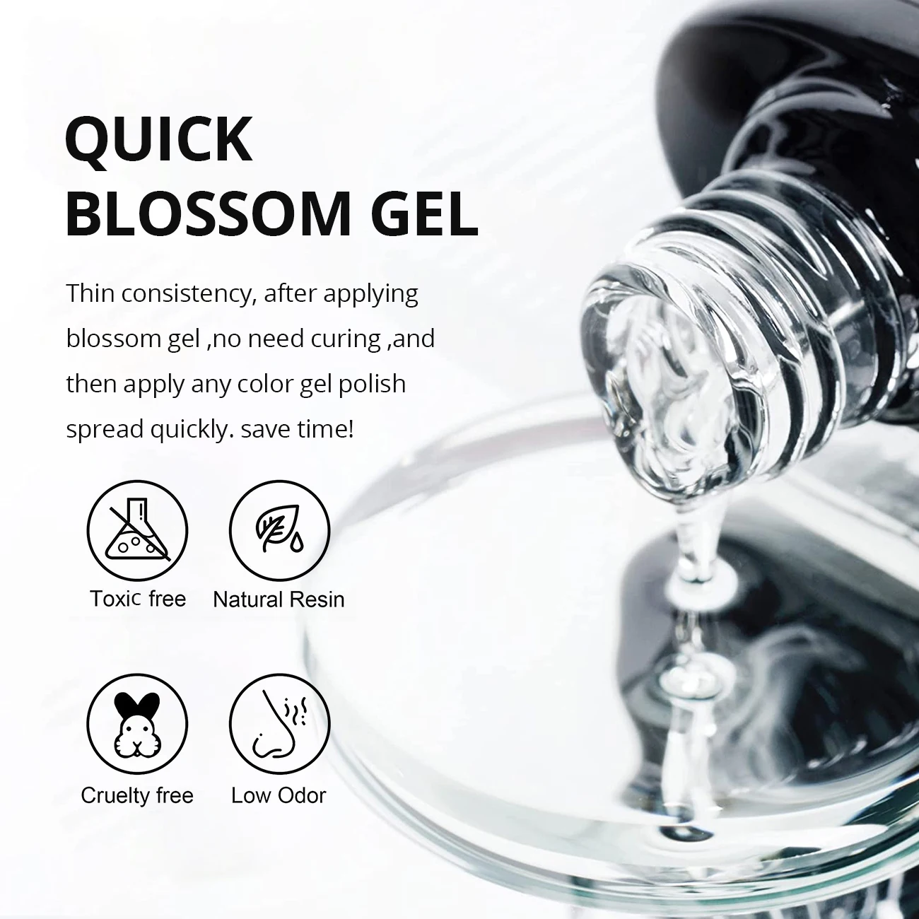 SCI factory supply customized label natural effect quick rose nail blossom gel polish