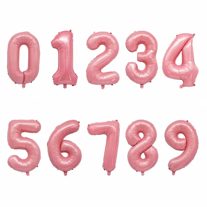 Foil 0-9 Shape 32 Inch Number Balloons for Baby Shower Happy Birthday Party Decoration Colors Number Balloons