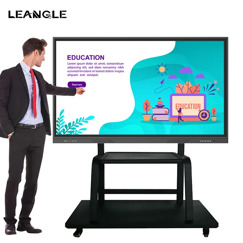 75 inch 4k touch screen android windows lcd 75inch portable digital whiteboard smart interactive boards for Conference Classroom
