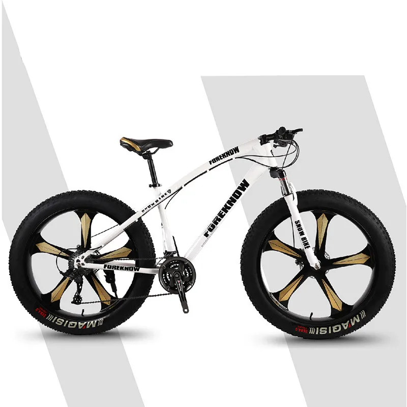 Good Quality Suspension Fork Orange Fat Tire Mountain Bike Fat Bike 26inch Mtb For Man Bicycle