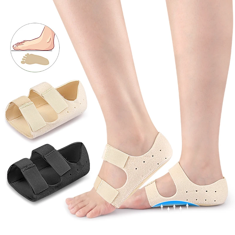 New Arch 2-in-1 Velcro Heel Protector Flat Foot Support Bed Soft Shock Absorbing Protection