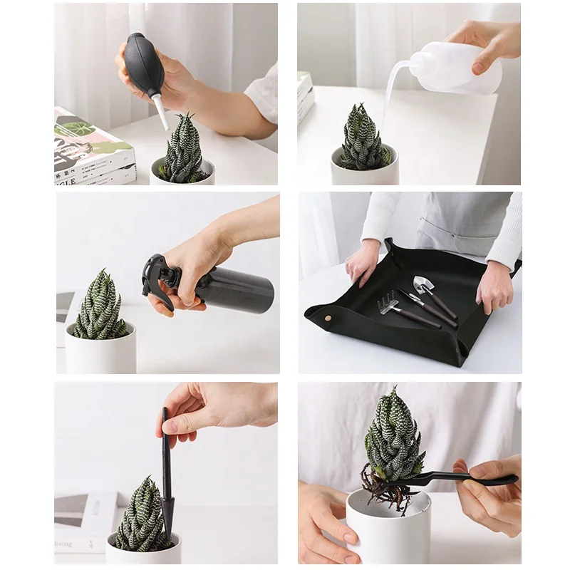 Garden Succulent Tools Kit,Indoor Mini Hand Gardening Tool Set, 13 Pieces Garden Hand Tools for Indoor Planting