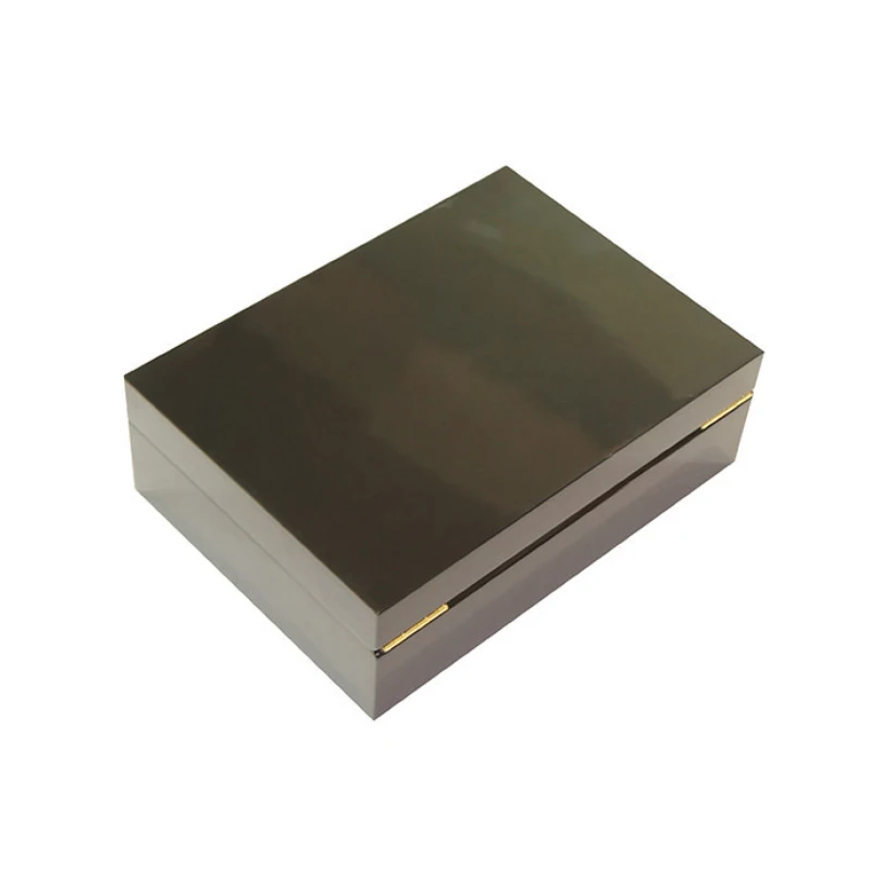 Custom Logo Black Paint Lid Closure Cosmetics Packing Flip Gift Bottle Top Luxury Mdf Wood Perfume Package Box