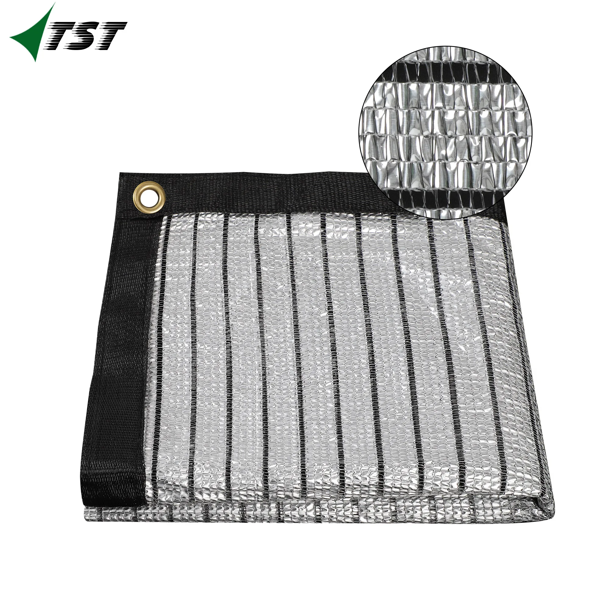 75% Reflective Aluminum Sun Shade Cloth Mesh Sunshade Ventilation Front & Rear Car Cover