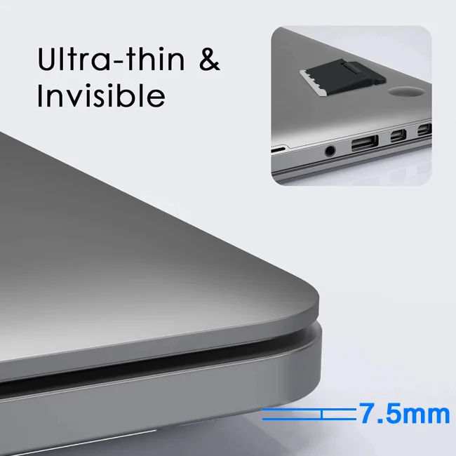Self-Adhesive Laptop Mini Stand Invisible Ergonomic Computer Notebook Stand Cooling Riser For Desk