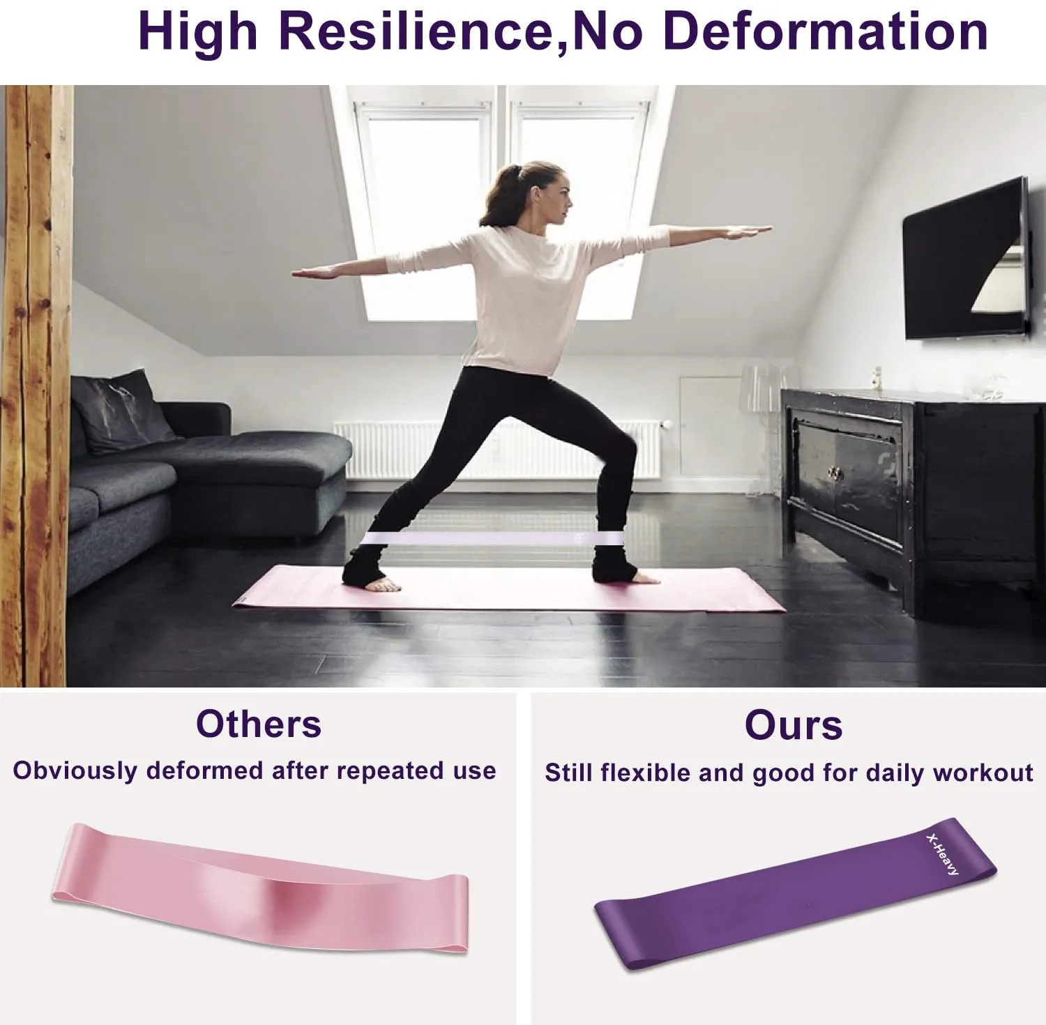 
Exercise Loop Bands with 5 Resistance Levels Workout Bands Resistance Band 