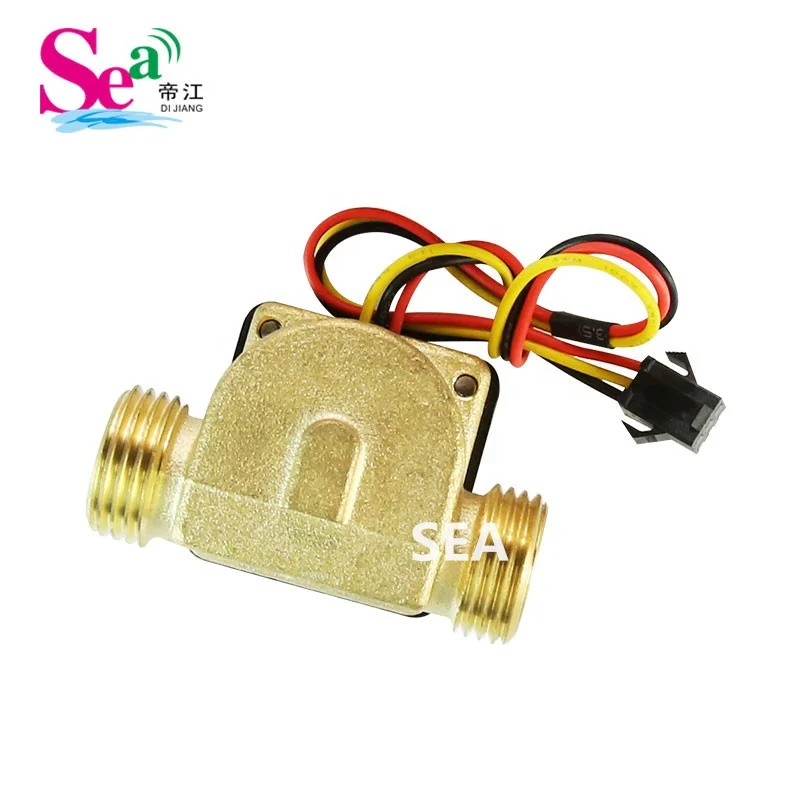 SEA YF-B13 DN15 Male Male Thread Brass Turbine Flow Sensor Industrial Liquid Flow Measurement Sensor