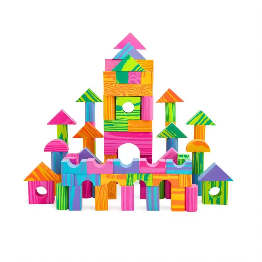 XYF Educational polyurethane Intelligent DIY 3D Puzzle soft play EVA foam connection giant building blocks set for kids
