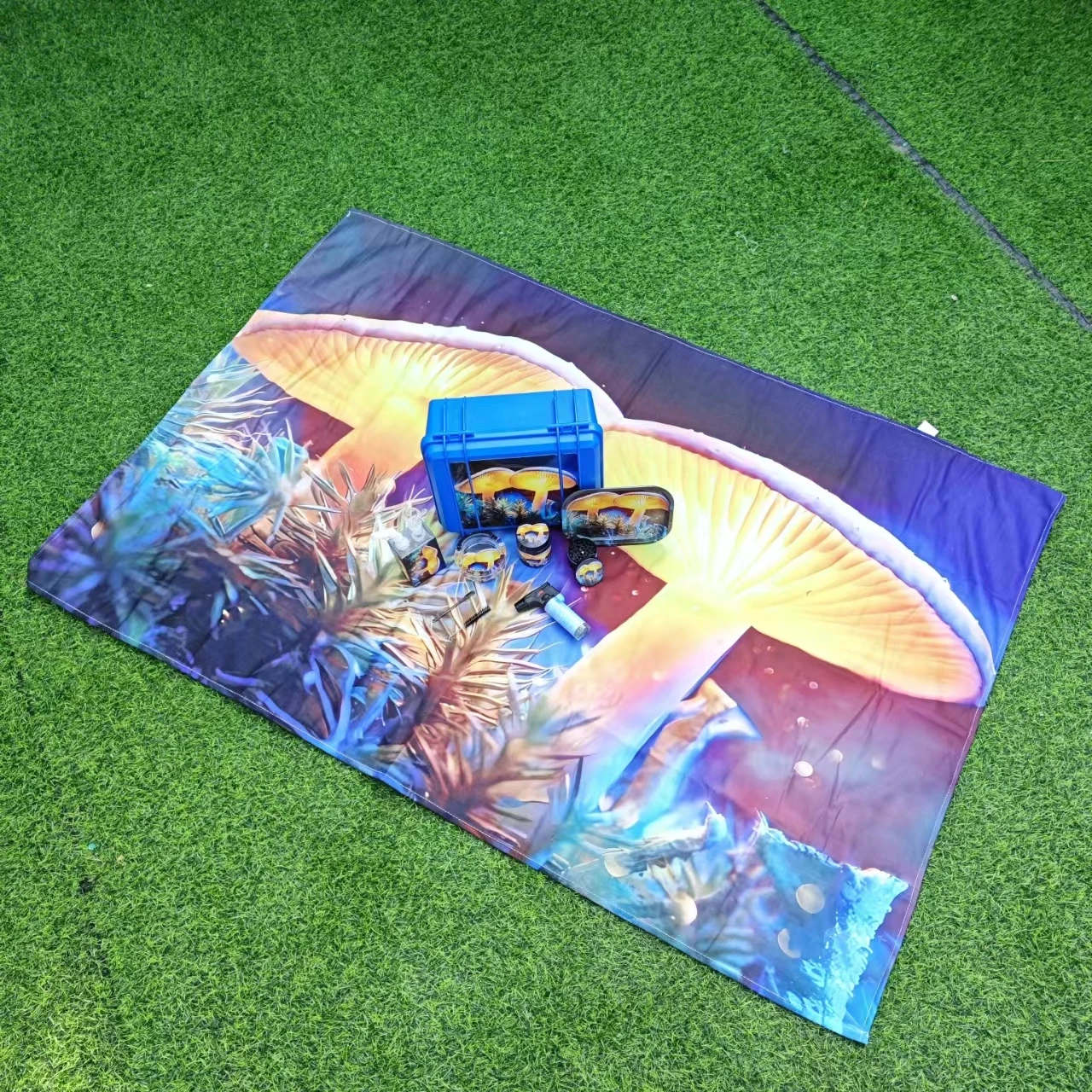 Hot Selling smoking Accessories square glass pipes grinder torch lighter Colorful mat camping hookah kit