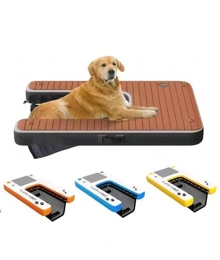 factory supply custom inflatable dog float Summer Popular leisure Inflatable durable mat full set water platform for dog rest