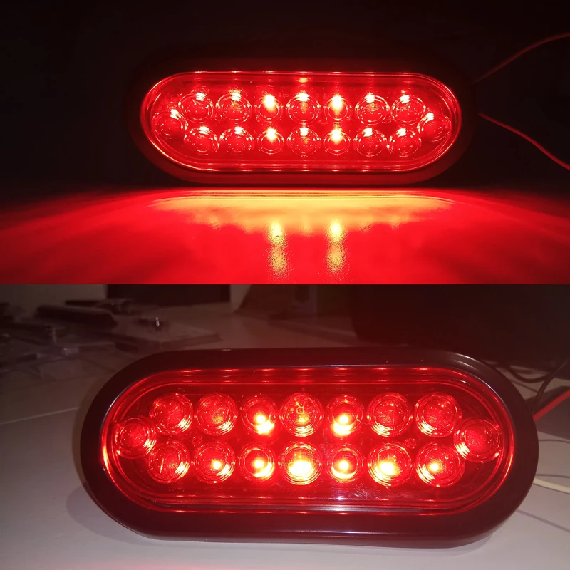 Запчасти корпуса грузового автомобиля PL-3LPlug разъем 6 дюймов Овальный LED грузовик задний стоп-сигнал с указателем поворота из Китая