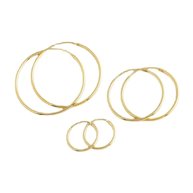 925 sterling silver big hoop minimalist earrings 18k gold plated large thin hoop earrings women