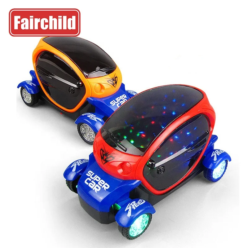Light Stunt Toy Car Toys Truck with Light Music Electric Toy Car Rolling Car 3D for Kids Plastic Color Box Unisex ABS 120PCS/CTN