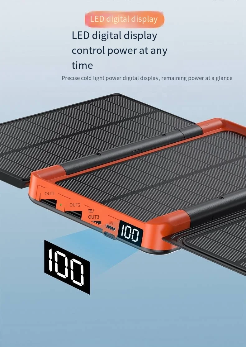 Portable  Solar Panels Charging Power bank  Energy Storage 26800mah   Solar Panels Charging Power bank for outdoor