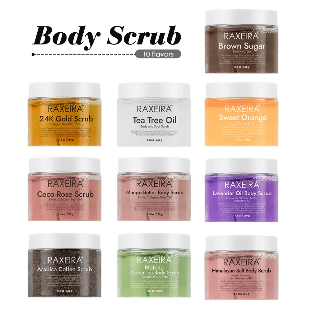 Wholesale Vegan Natural Exfoliating Body Scrub Skin Care Organic Fruit Salt Sugar Hot Sell Face And Body Scrub