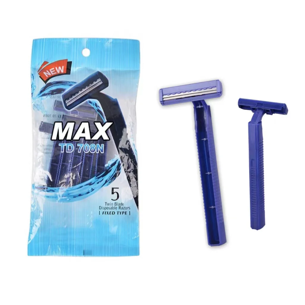 Max Twin Blade Plastic Handle Cheap Razor For Man