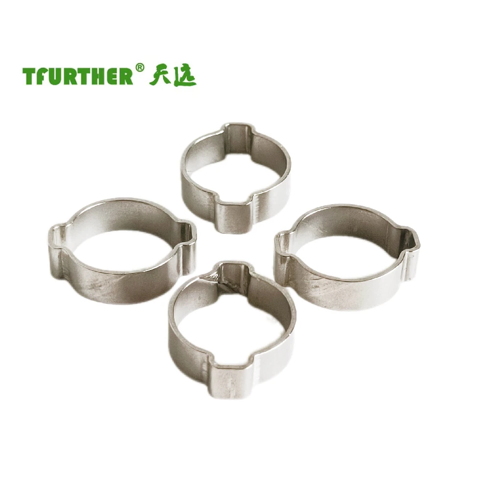 New Design Clamps Two lug clamp zinc plated double ear hose clamp