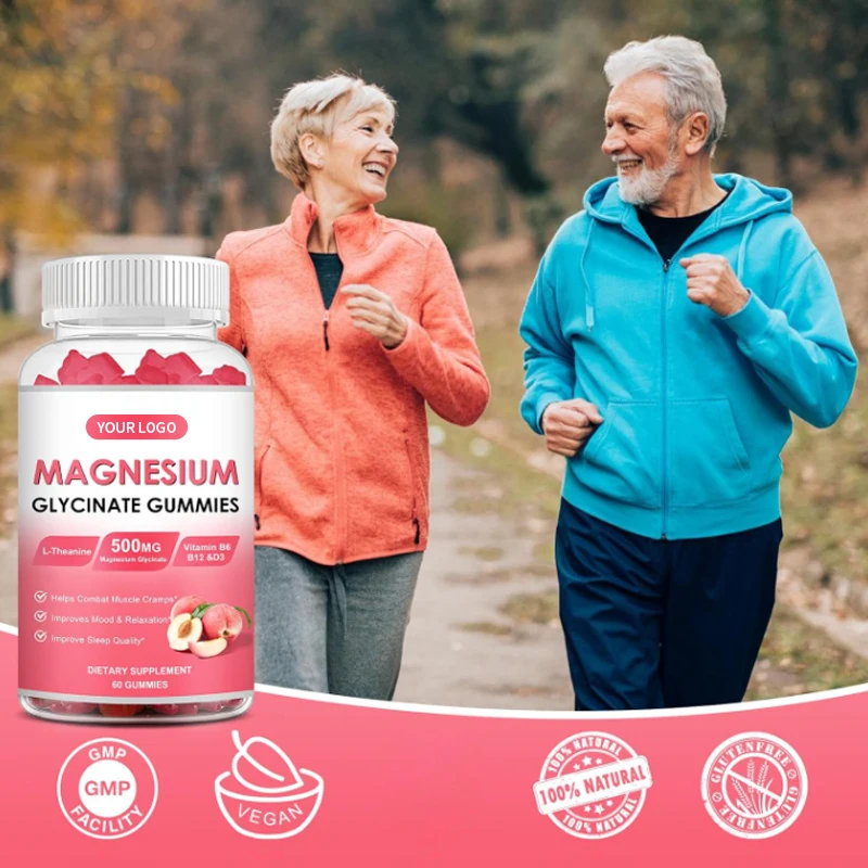 OEM  Magnesium Glycinate Gummies Beauty Skin Care  Vitamin C Sleep Supplements 400mg 500mg Gummies Candy