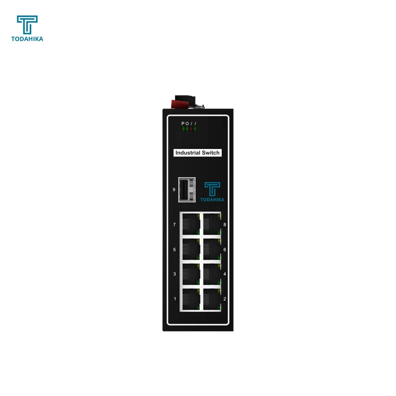 8 x 10 100Mbps Ethernet PoE Port 1 x 100Mbps SFP Port Industrial Ethernet PoE Switch