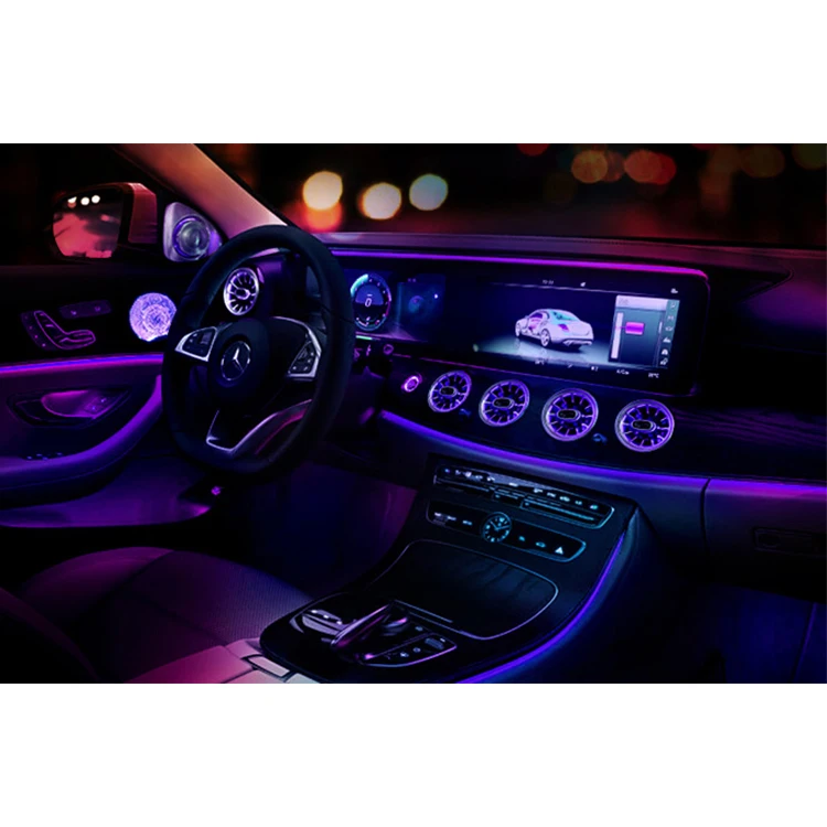 
Automobile Interior Air Conditioning Turbo Air Vents Environment Light Led Car Atmosphere Lights For Mercedes-Benz W213 