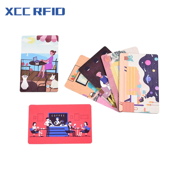 High quality nature eco friendly RFID nfc custom wood card holder business  wooden card
