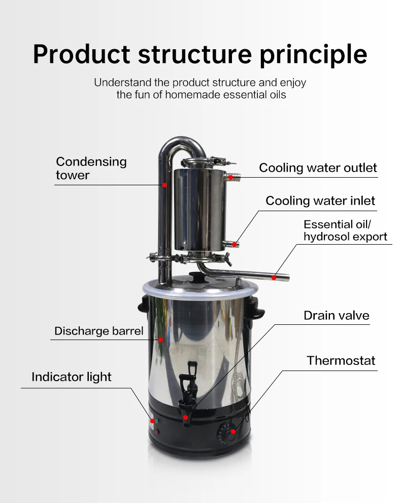 newest home lab use steam distillation extraction essential oil extractor machine kit for extracting essential oil distiller