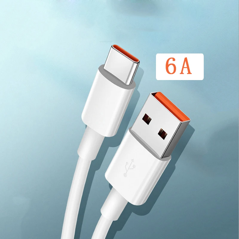 High Quality PVC Fast Charging 6A cable tipo c a tipo c Usb C Charging Cable FOR Mobile Android