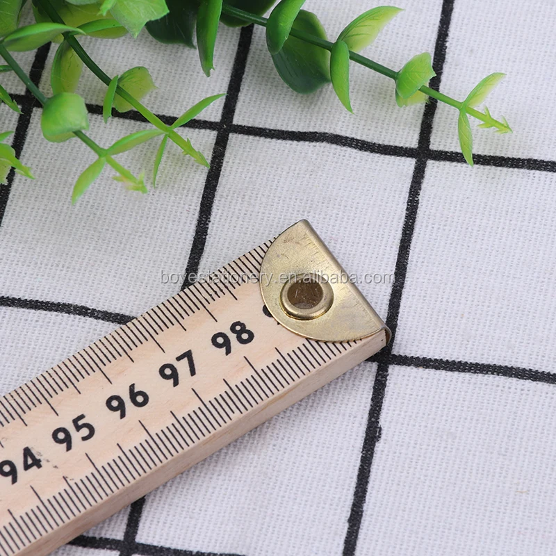 Cheap custom logo both sides print 1m wood ruler 100cm wooden straight ruler wooden meter ruler