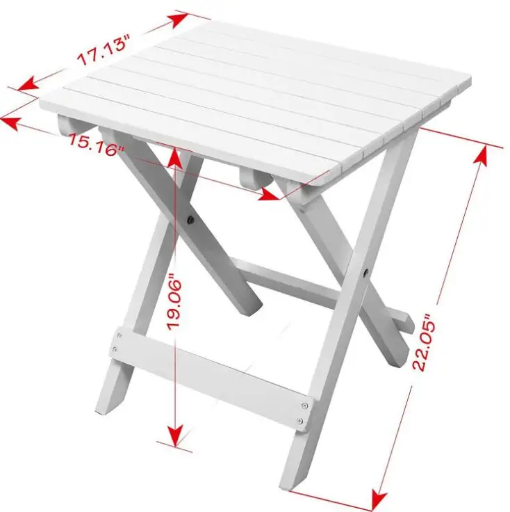 China Manufacturing Fold Side Table Red Wooden
