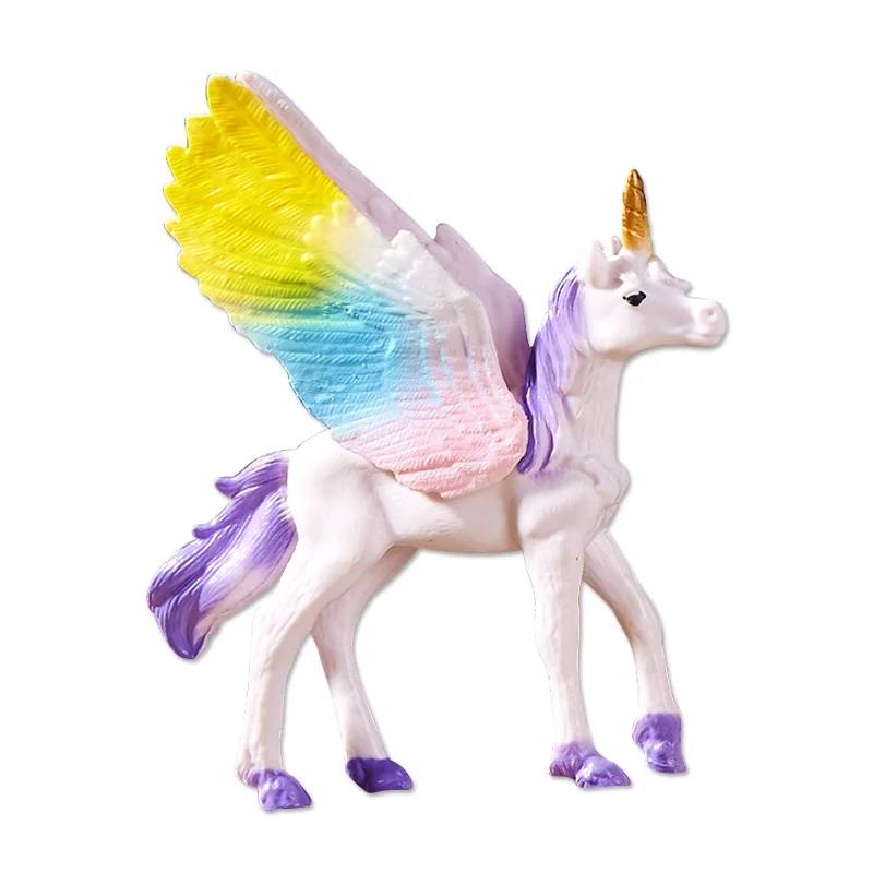 6PCS Vinyl Decorated Unicorns Toy Set Fair unicorn Figurine Gift