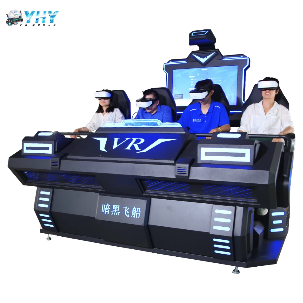 YHY Over 200  pcs Movies Virtual Reality 4 Seats Vr Cinema Equipment 9D Vr Simulator Game