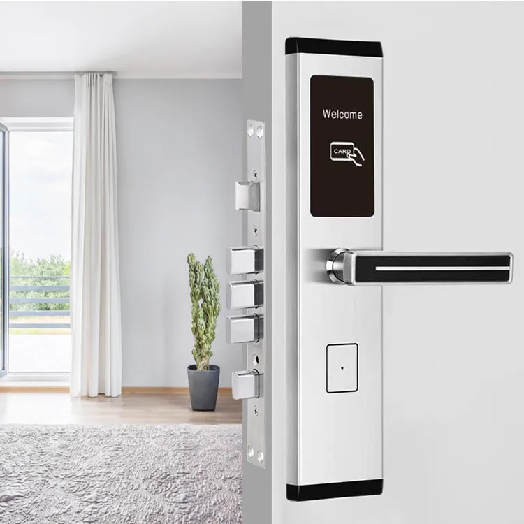 Дверной замок Haoding с Rfid картой для гостиничного номера, с программным обеспечением управления, доступ через ключи и смарт-карты
