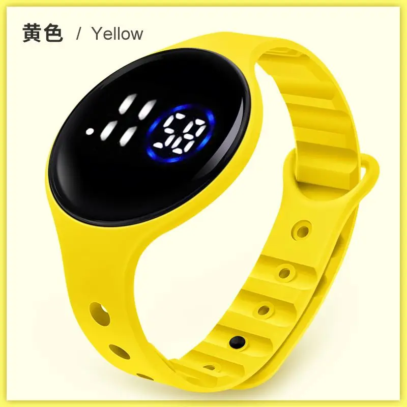 LED Wrist digital Watch Funny Watch Ultra-thin round touch waterproof student electronic watch for kids