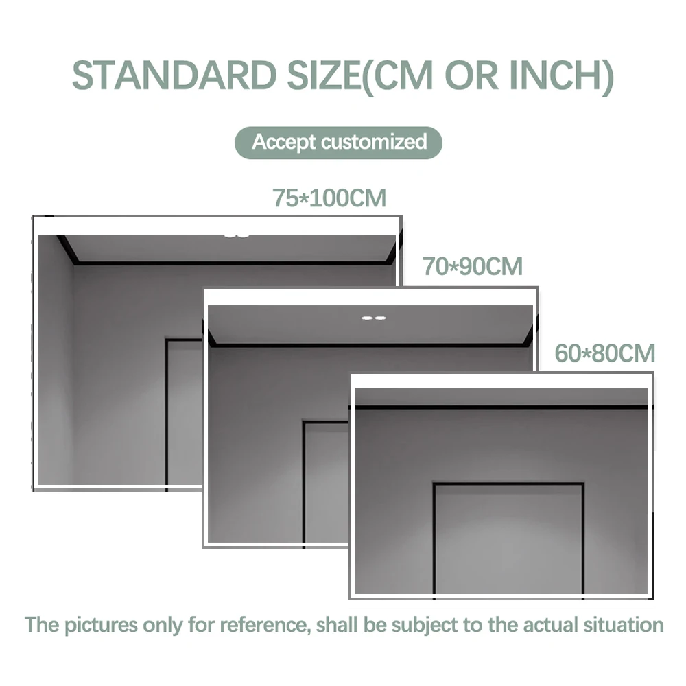 Stylish Design Rectangle Fog Removal Smart Led Mirror Custom Bathroom Mirror With Led Lights