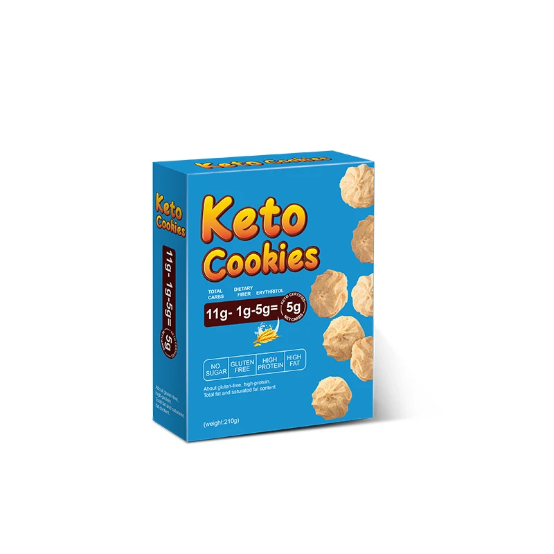 Wholesale 210g keto Low Calorie cookies gluten free cookies biscuits
