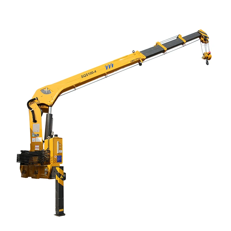 Китайское производство Горячее предложение маленький стрела крана Макс. Подъем 10 м Мини 4-х тонный кран-манипулятор SQS100-4 для самой выгодной цене