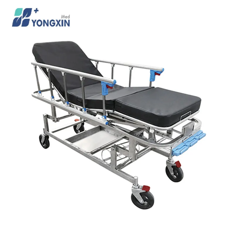 Factory Order YX-4 CE ISO Hospital Trolley Patient Trolley Steel stretcher trolley