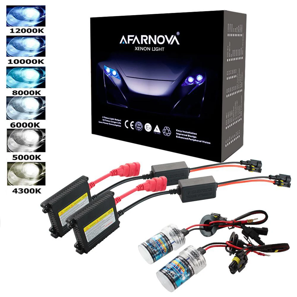 3000k 4300k 6000k 8000k 35w 55w 75w slim ballast canbus dc ac bulbs xenon hid kit