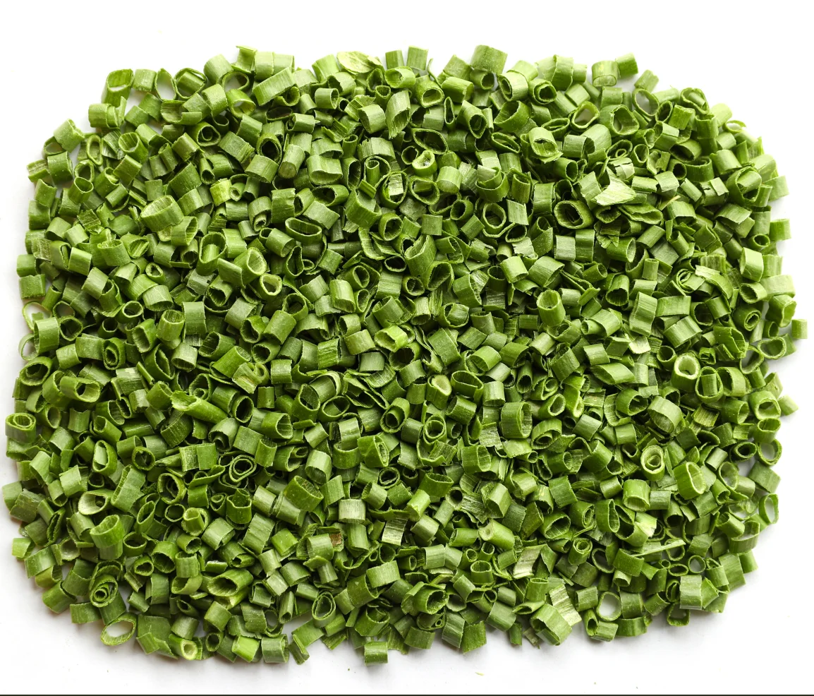 Low Price Freeze Dried Chopped Green Onions Spring Onion Scallions Dehydrated Vegetables FD Drying Process Flakes Leaf