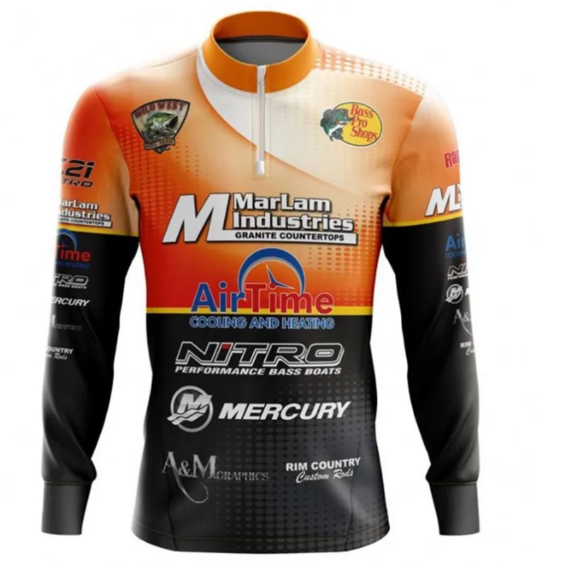 Мужская рыболовная рубашка с принтом на заказ