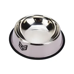 Миска для собак 8 унций, нержавеющая сталь, противоскользящая резиновая основа, кормушка для питомцев, миски для воды для котят