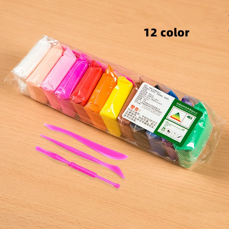 Заводская оптовая продажа безопасная Нетоксичная креативная детская развивающая игрушка игровая тесто супер легкая глина набор теста 24