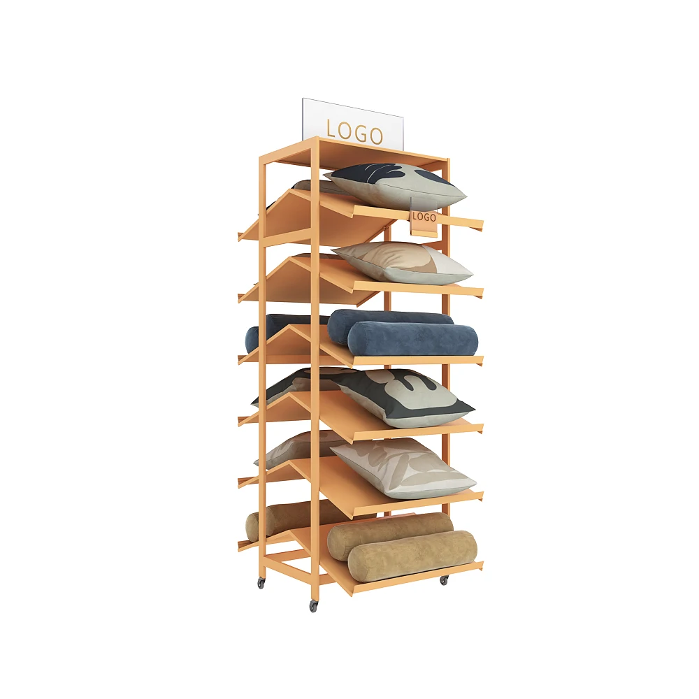 Iron factory brand metal racks frame shelf stands pillow shop fittings and display for home product