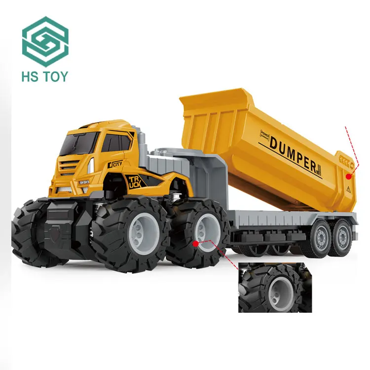 Игрушка HS Coche De Juguete 4WD Инерционная металлическая модель автомобиля из сплава литый под давлением грузовик и трейлер Распродажа игрушек