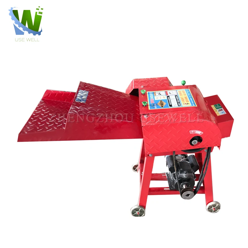 Agricultural animal feed food corn maize grass hay silage chaff cutter machine with diesel engine