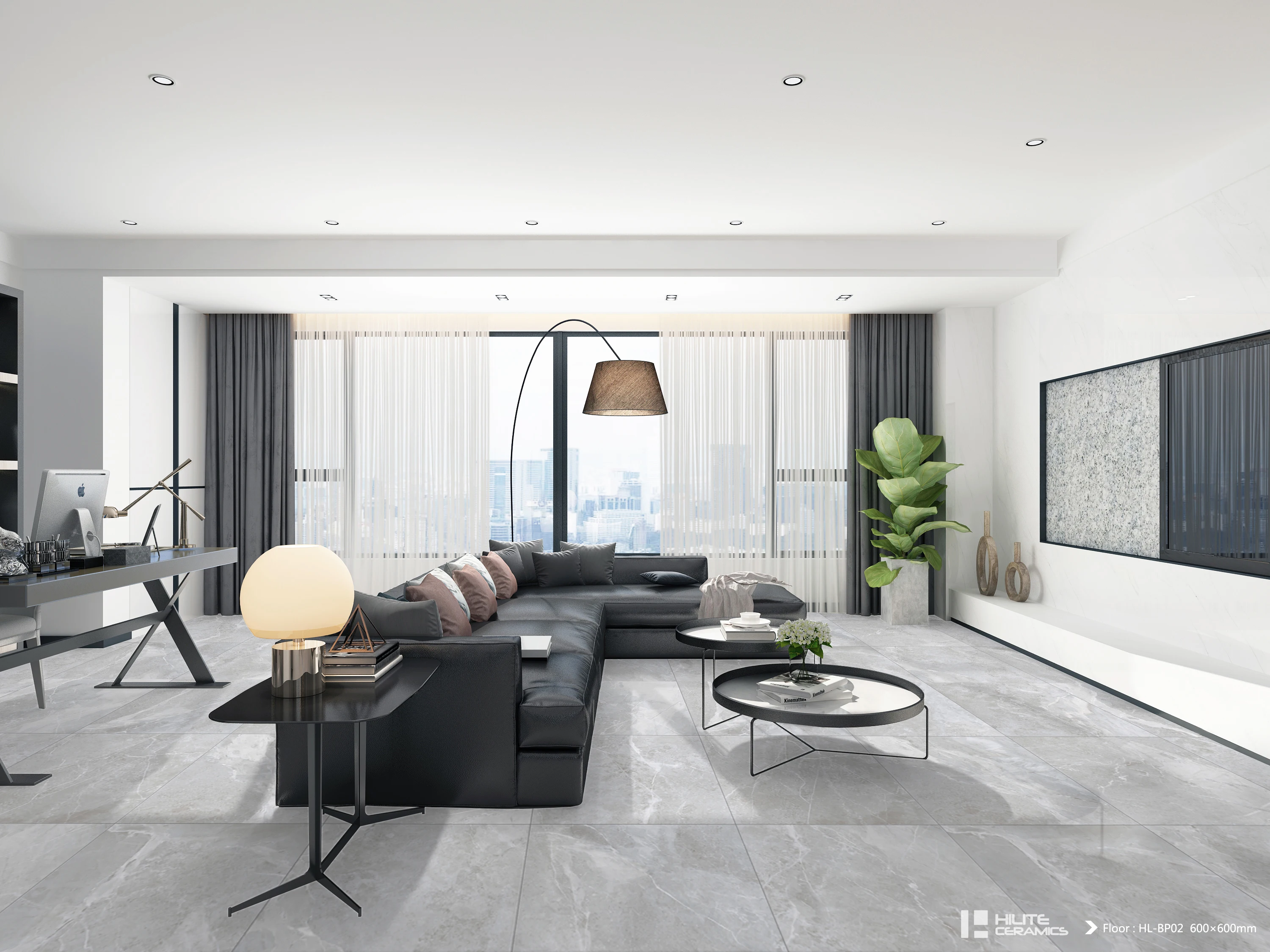  Foshan 600x1200 высокое качество Рустик матовый серый фарфор пол и стены глазурованная плитка Нескользящая