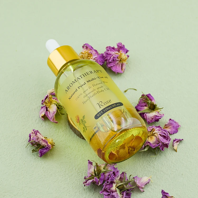 NEW Private Label 100% Pure Natural Skin Care Body Massage Oil Aromatherapy Multi Use Oil Rose Petal Essential oil